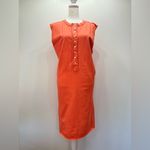 POL Melon Orange Sleeveless Loose Fit Cotton T-Shirt Dress Size Large Photo 2