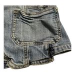 YOUNIQUE Bolero Jean Jacket distressed with front pockets, one button closure. M Blue Size M Photo 12