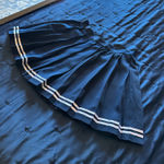 Adorable Schoolgirl Pleated Skirt Mini Blue Photo 0