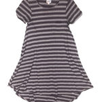 LuLaRoe Carly Ribbed Striped Short Sleeve Dress Photo 0
