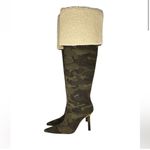 Good American  Sherpa Camo High Boots Designer By Khloe Kardashian NWOB Photo 1