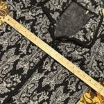 BLACK & GREY DAMASK PATTERN SWEATER JACKET SZ: M Size M Photo 5