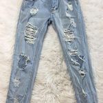 Brandy Melville Light Wash Distressed Jeans Photo 0