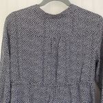 Gap  navy and white geometric print V neck 3/4 sleeve high‎ waisted shirt dress S Photo 4