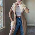 River Island Fur Trim Longline Cardigan Photo 0