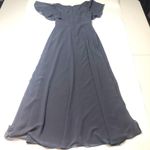 Social Bridemade v neck maxi dress front slit Sz 6 Gray Photo 0