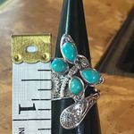 Sierra Nevada Turquoise Sterling Silver Butterfly Sunflower Ring Size 7 Blue Photo 6