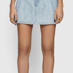 Rebecca Minkoff  Distressed Fray Jodie Denim Mini Skirt Size 27 Photo 0