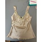 Eyeshadow Vintage Silk Like Blouse in Ivory Gold Size XL Photo 9