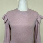 Leyden Ruffle Sleeve Sweater in Pink Size XL NWT Photo 5