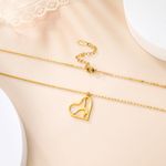 Gold Gymnastics Girl Heart Necklace, Great Gifts - Dancer, Dancing Rhythmic Photo 3