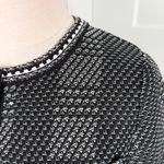 Misook Bold Plaid Tweed Knit Sheath Dress Short Sleeve Stretch Black White Sz S Photo 6