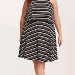 Torrid Black & White Striped Jersey Twofer Tank Dress 4X Women’s GUC Photo 0