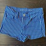 American Eagle NE(X)T Level Stretch Hi Rise Denim Striped Shortie Shorts size 0 Photo 3