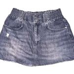ALL SAINTS BLACK STONE WASH SKIRT DISTRESS Size 8 Denim Photo 0