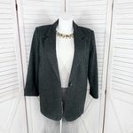 Sag Harbor Vintage Wool Blend Long Blazer Jacket Charcoal Grey 16 Photo 6