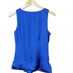 H&M  Blouse Royal Blue Sleeveless Modern Classic Polyester Size 6 Small‎ Photo 2
