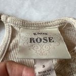 Knox Rose Sleeveless Crochet Lace Trim Jersey Knit Tank Top Size S *SMALL FLAW* Photo 5