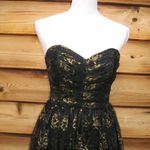 Jill Stuart Black Gold Floral Mini Dress Photo 3