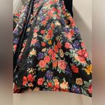 VTG 80s 90s L.A. Intimates Black & Multicolor Satin Floral Kimono Robe Photo 15