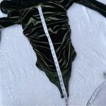 Majorelle  by Revolve Green Velvet Off Shoulder Long Sleeve Ruched Bodysuit XS Photo 4