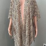 Kimono Robe Swim Cover Up Animal Leopard Print Cheetah Relax soft Cardigan #211 Black Size undefined Photo 0