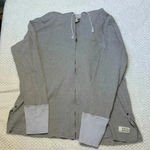 Beige Frye & Co waffle knit hooded zip up sz XL casual western fall cowgirlcore Gray Photo 0