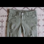None Green and Blue Distressed Skinny Jean Set Photo 1