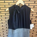 Liz Claiborne Liz‎ Claiborne Black And Gray Tie Neck Dress Size 8 Photo 2