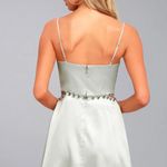 NBD Silver Satin Skater Dress Photo 2