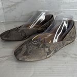 Lucky Brand Shoes Womens Size 9 M Gray Snake Print Flats Slip On Ballet Comfort Photo 0