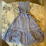 NWT J. Crew Factory Striped Mini Dress Women's Sz 00 Blue & White Faint Make Up Photo 3