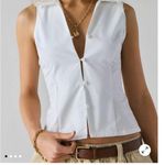 Urban Outfitters Party Girl Cotton Blend Button-Down White Sleeveless Top SizeXL Photo 0