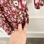 J. McLaughlin  Berlin Midi Dress Pink Brown Floral Size L Photo 3