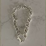Super Cute Lightweight Bracelet With Heart Clasp Silver Photo 0