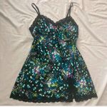 Victoria's Secret Vintage Y2K Victoria’s Secret Satin Floral Coquette Slip Dress Size Medium Black Photo 0
