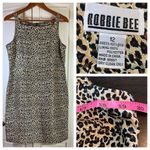 Robbie Bee Robbie‎ Bee Silk Dress Womens 12 Animal Print Wedding Guest Homecoming Mob Wife Photo 1