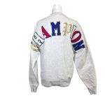Champion Reverse Weave Old English Varsity Crew Neck Gray Sweatshirt Adult Sz S Photo 2