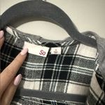 SO  Hooded Plaid Long Sleeve Shirt Photo 1