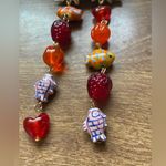 Free People NWT  Euro Summer Dangles In Red Rouge Photo 3