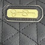 Jessica Simpson  Black Quilted Zip Around Wallet Gold Logo Leopard Lining Women Photo 4