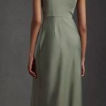 BHLDN Anthropologie Dylan One Shoulder Satin Side Slit Gown Miss Womens Size 10 Photo 1
