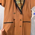 Danny & Nicole Vintage  Petite Size 8 Brown Animal Print Collar Knee Length Dress Photo 2