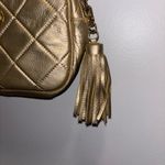 Lilly Pulitzer  Dessa Quilted Leather Gold Crossbody Bag with Tassel Photo 1