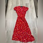 Realisation Par Realisation THE TEALE in Rouge Fleur silk dress Photo 2