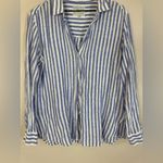 Rails  Sydney Long Sleeve Button Down Shirt in Boracay Stripe size Medium $148 Photo 4