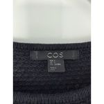 COS  Black Textured Cotton Knit Half Sleeve Minimalist Top Women Size S Photo 3