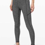 Lululemon Speed Up Mid Rise Tight 28” Luon Variegated Knit Black Heathered 4 EUC Photo 0