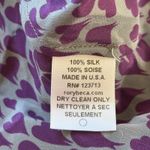 Rory Beca  Silk Gray Grey Purple Allover Abstract Heart Ruffle Cami Tank Small Photo 8