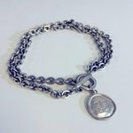 Givenchy  Vintage Silver Tone Dual Chain Pendant Necklace Photo 0